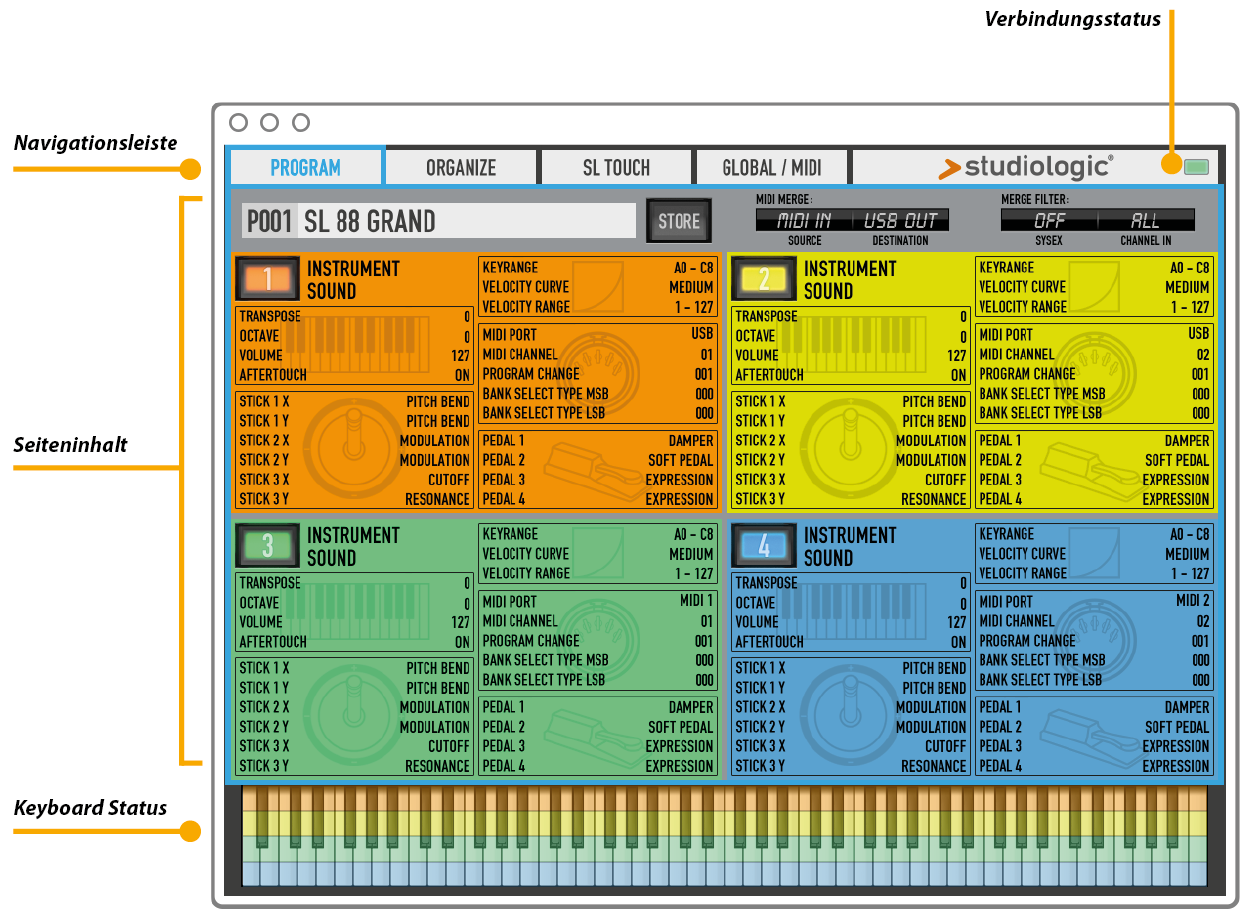 main interface