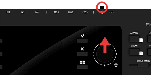 Power on Numa X Piano in update mode